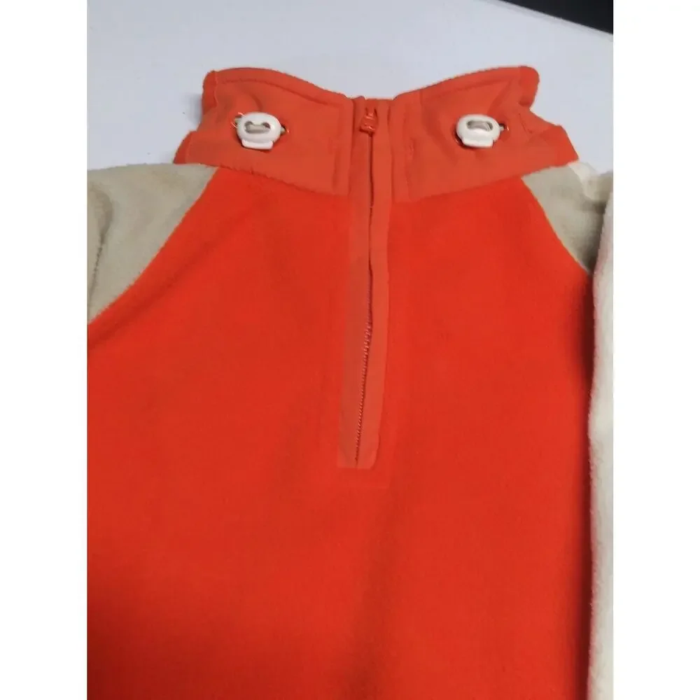 New Legends Vintage  Colorblock Orange & Cream Fleece Pullover Boys Size 7